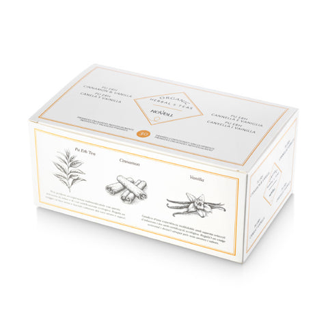 pu erh, canela y vainilla - caja 30 pirámides