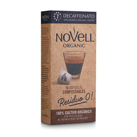 pack 50 cápsulas café orgánico decafeinado - cápsulas residuo 0